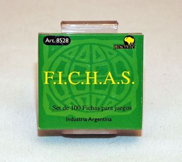 Imagen de Fichas Plasticas 12,5 Mm. X 100 U. Verdes