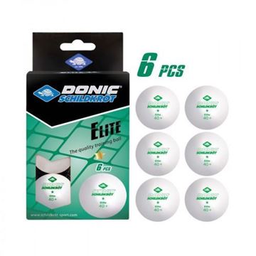 Imagen de Pelotita Ping Pong Donic Elite 1 Estrella - Caja X 6 Blancas